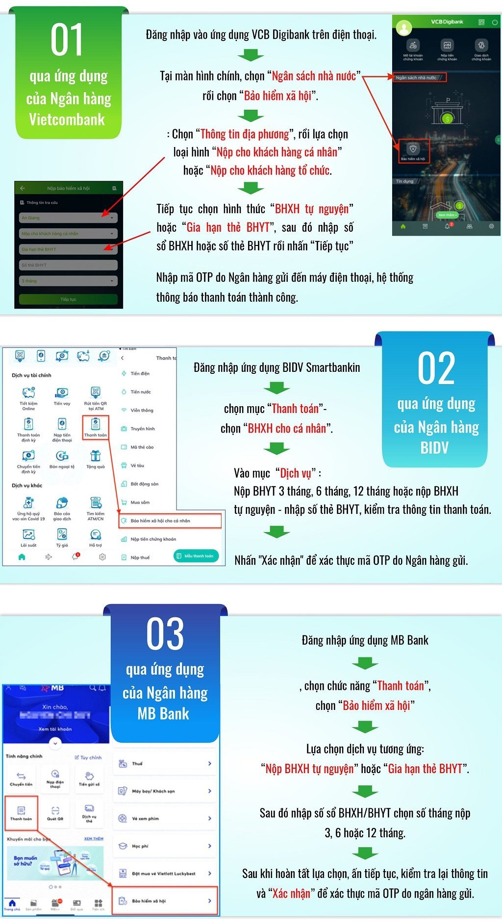 đóng bhxh tự nguyện qua ngân hàng