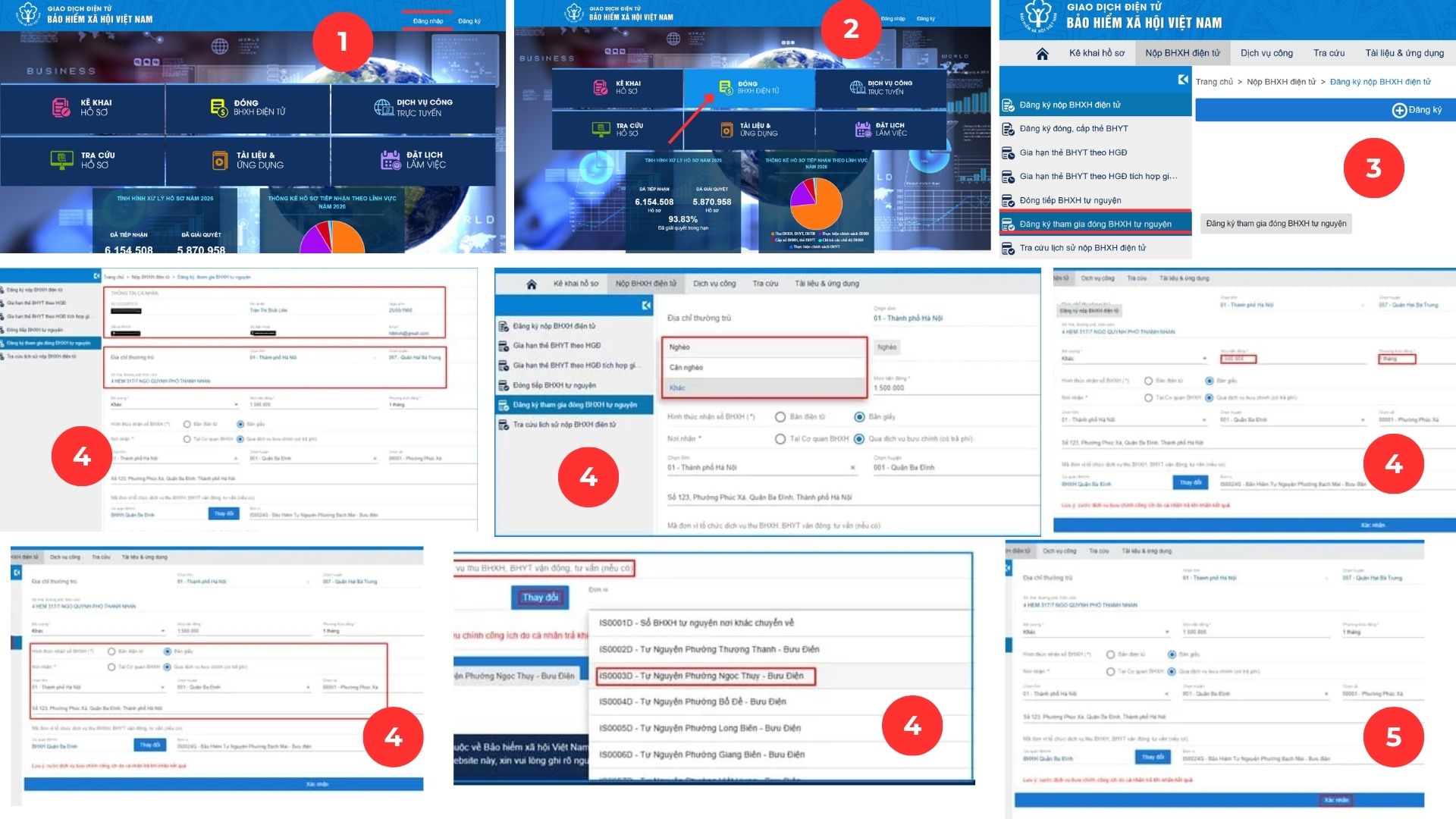 nộp trên dịch vụ công bhxh VN