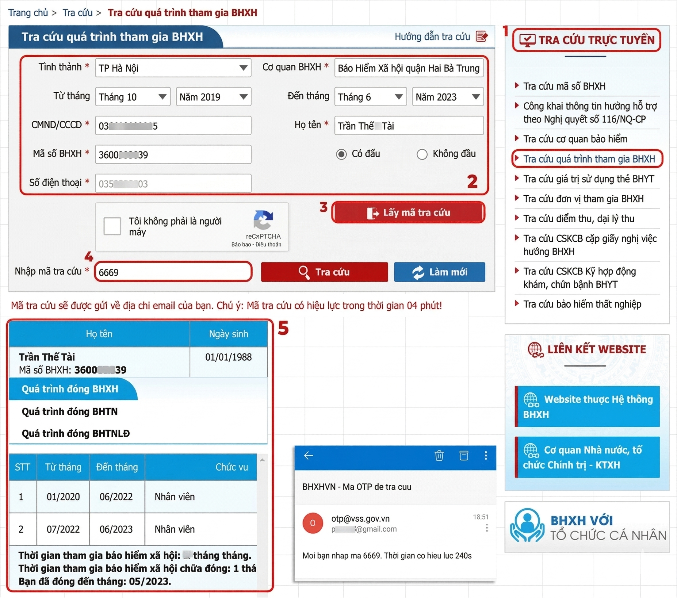 Tra cứu quá trình đóng BHXH: Hướng dẫn chi tiết cho người lao động 3 tra cứu bhxh trên website