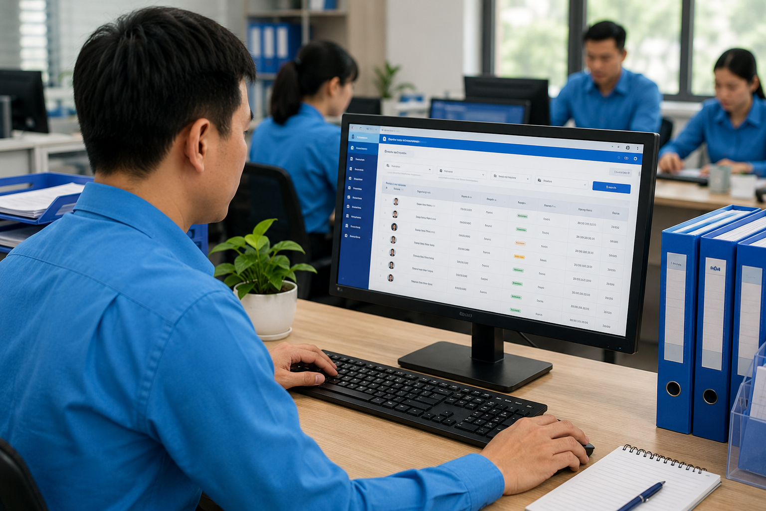 Thẻ đoàn viên công đoàn: Cách cấp, quản lý và sử dụng đúng quy định 1 Cán bộ công đoàn thực hành quản lý đoàn viên và dữ liệu cấp thẻ đoàn viên trên hệ thống.