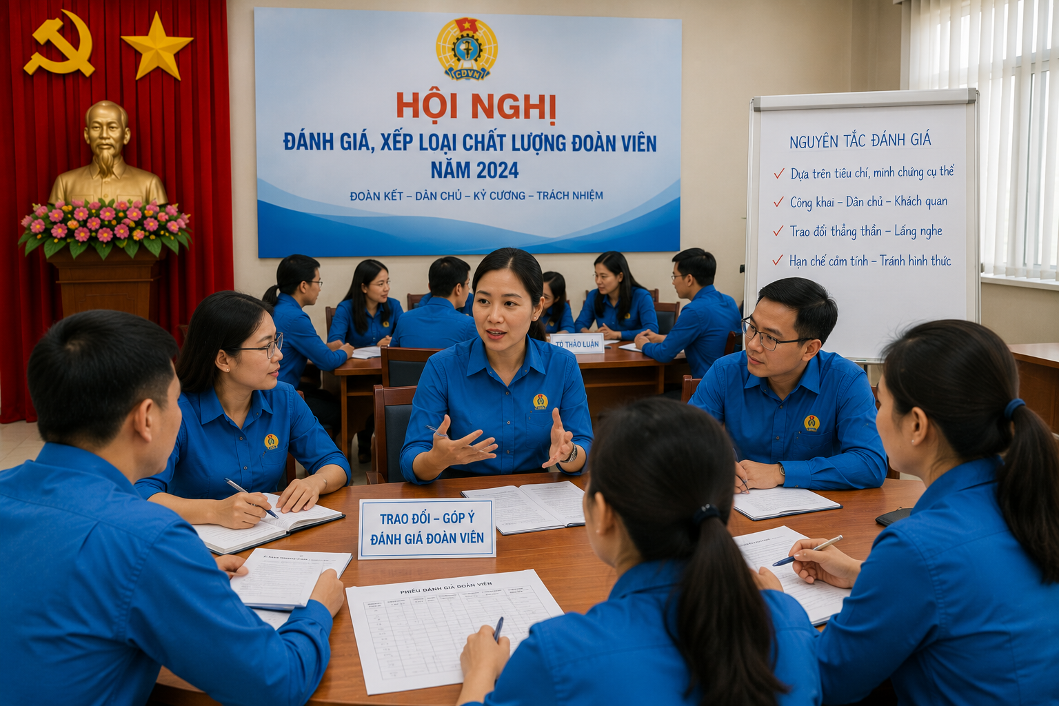 Đánh giá đoàn viên công đoàn: 7 tiêu chí quan trọng, quy trình và mẫu thực hiện 1 Trao đổi trực tiếp giúp việc đánh giá đoàn viên công đoàn có căn cứ và hạn chế nhận xét cảm tính.