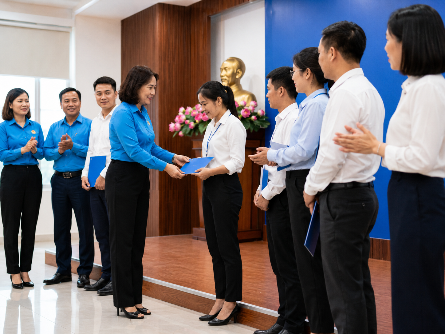 Thẻ đoàn viên công đoàn: Cách cấp, quản lý và sử dụng đúng quy định 2 Lễ công bố thành lập công đoàn cơ sở và tiếp nhận đoàn viên mới, một bước gắn với quy trình cấp thẻ đoàn viên công đoàn.
