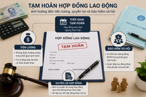 Tạm hoãn hợp dồng lao dộng có thể ảnh hưởng tiền lương quyền lợi hợp dồng và việc dóng bảo hiểm xã hội