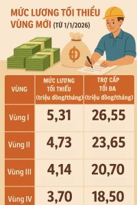 Mức lương tối thiểu vùng 2026: Bảng 4 vùng và cách xác định mức áp dụng